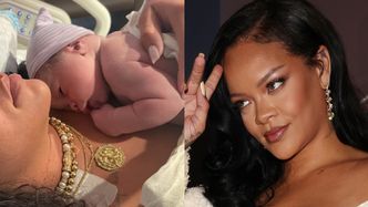 Rihanna pokazała niepublikowane wcześniej zdjęcia z porodówki: "Tak, rodziłam w perłach i okularach przeciwsłonecznych"