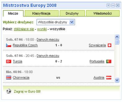 Co Google może Ci dać podczas Euro 2008? 2