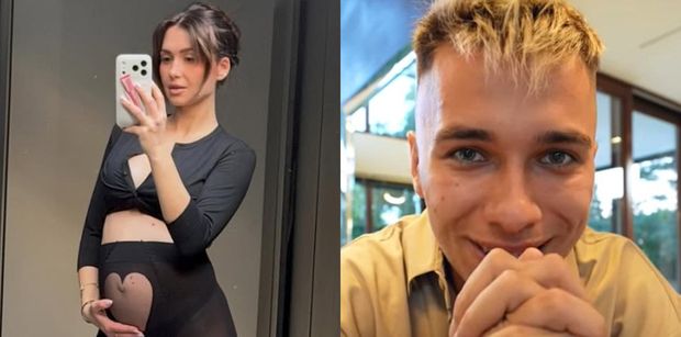 Wersow pręży ciążowy brzuszek w topie i rajstopkach. Friz: "Mega seksi" (FOTO)