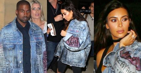 Kim Kardashian w kurtce z "fakami" za 2,5 tysiąca (ZDJĘCIA)