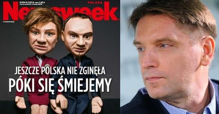 Lis pokazał swoje kukły Dudy i Szydło na okładce "Newsweeka"!
