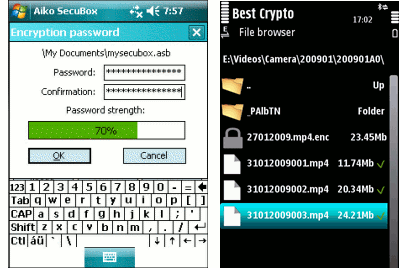 SecuBox (z lewej) i Best Crypto.