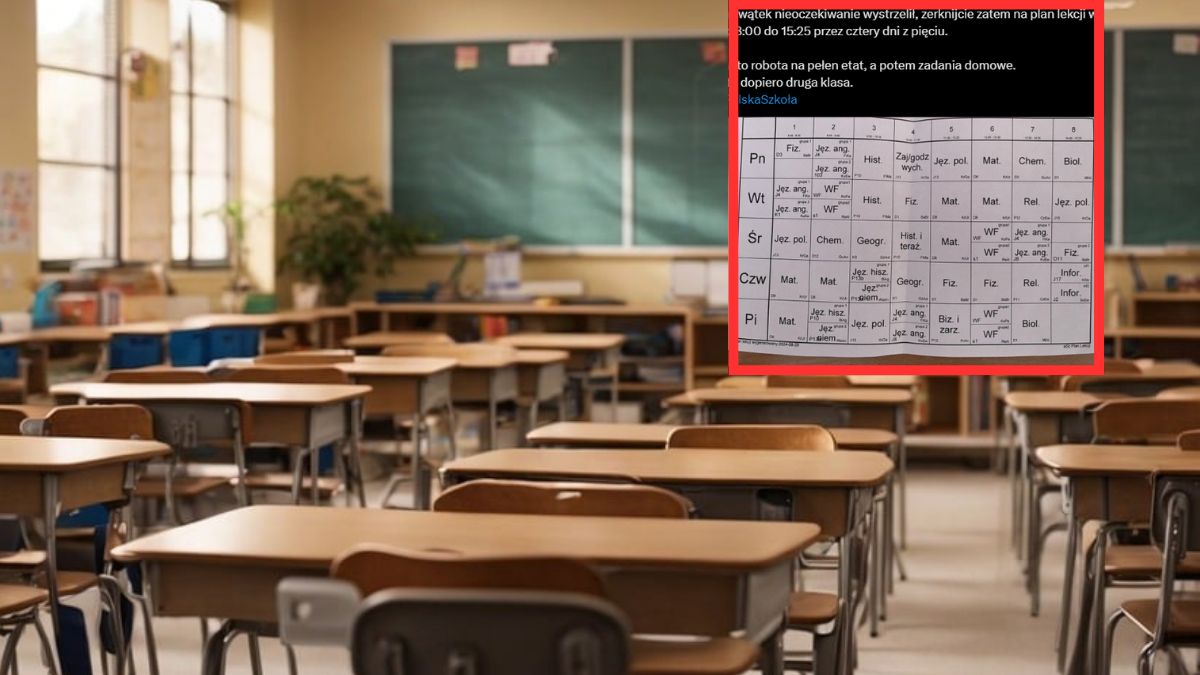 Zszokowany ojciec pokazał plan lekcji swojego dziecka