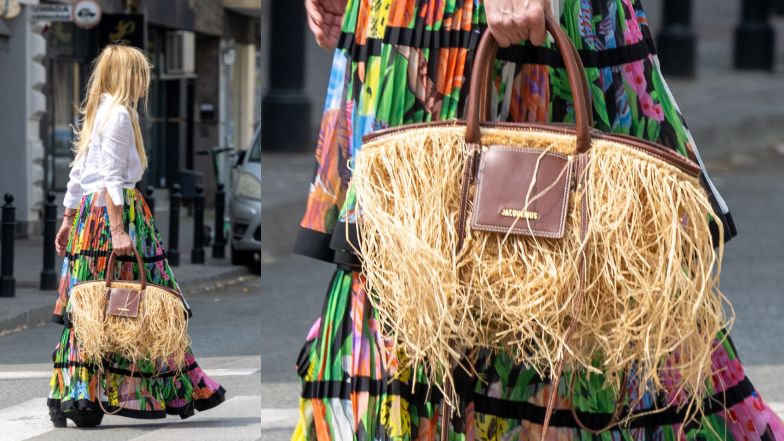 Monika Olejnik spaceruje po Warszawie