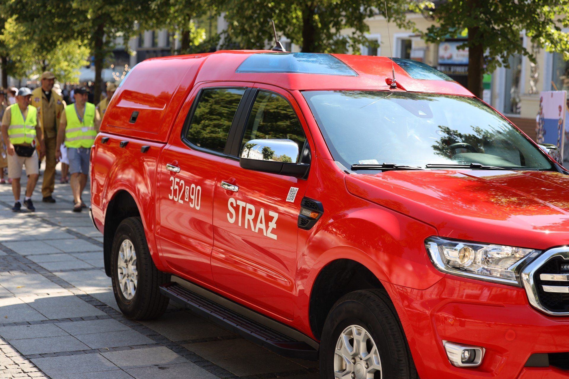 Strażacy i wojskowi dotarli na Jasną Górę