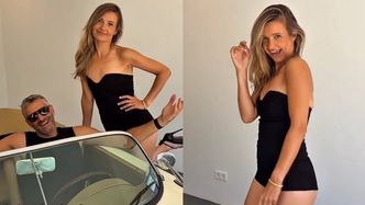 Joanna Koroniewska wbiła się w czarne body, prężąc się przy aucie u boku Dowbora: "Kiedy jesteś na pierwszym miejscu u męża"