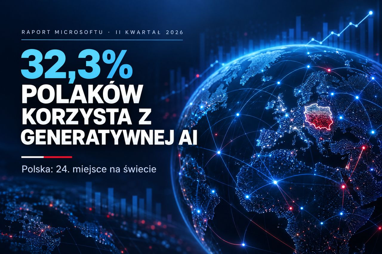 Już co trzeci Polak korzysta z AI. Polska na 24. miejscu na świecie
