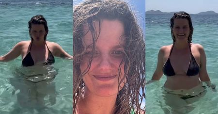Odziana w bikini Zofia Zborowska prezentuje sylwetkę DWA MIESIĄCE po porodzie, taplając się w Morzu Śródziemnym (ZDJĘCIA)