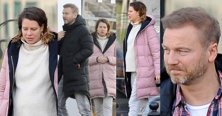 Posiwiały Krystian Wieczorek spaceruje z ciężarną żoną (ZDJĘCIA)