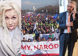 Gretkowska o demonstracjach KOD: "Partyjni faceci, którzy UCIEKAJĄ PRZED ALIMENTAMI"