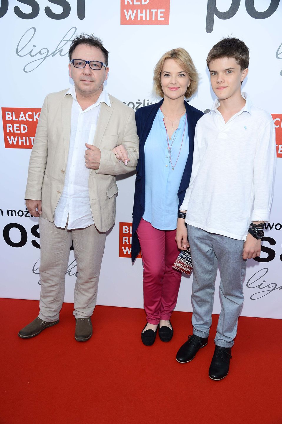 Monika Richardson z synem i Zbigniew Zamachowski