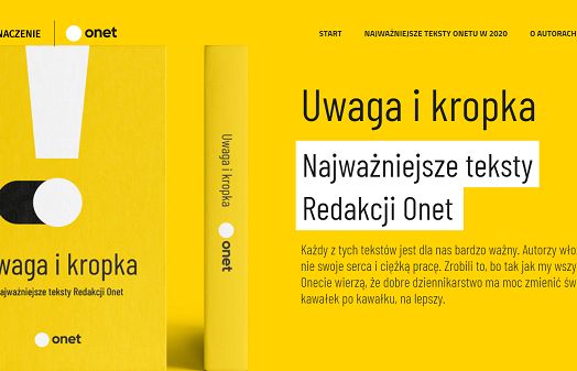 Onet z serwisem i książką „Zmieniamy świat”, prezentującą najważniejsze teksty 2020 roku