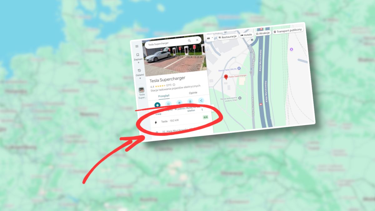 Informacje o ładowarce Tesla Supercharger
