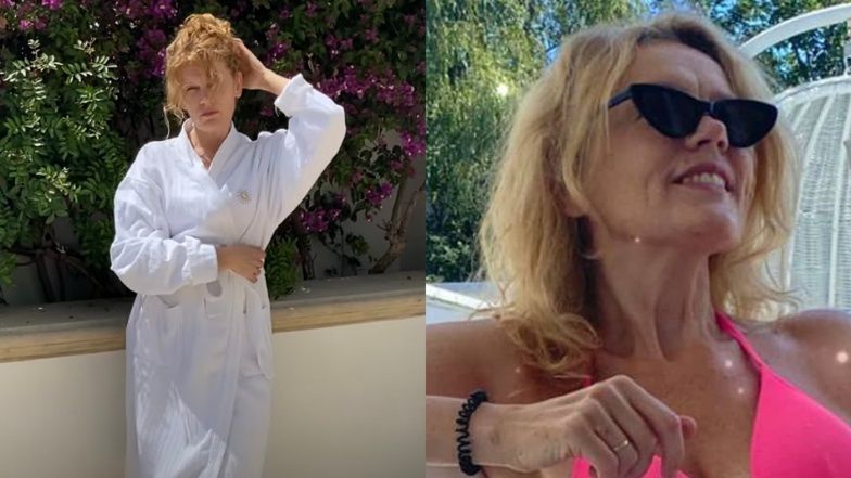 Dorota Chotecka w stroju kąpielowym na wakacjach