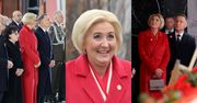 Agata Duda zadaje szyku w czerwonym płaszczu i beżowych kozaczkach podczas uroczystości z okazji Święta Niepodległości. Klasa? (ZDJĘCIA)