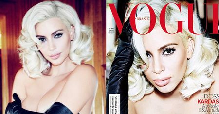 Kim Kardashian topless na okładce "Vogue'a"! (ZDJĘCIA)