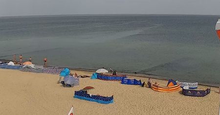 Ujęcie z Sarbinowa. Plażowicze nie powinni tak robić