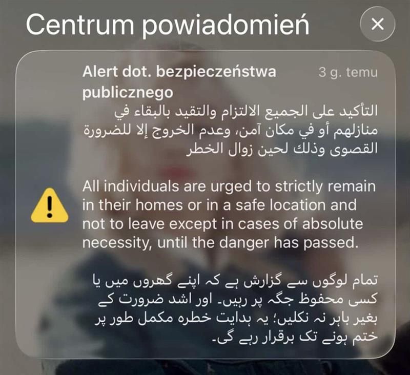 Alert, który otrzymała Dagmara Peplińska w Katarze