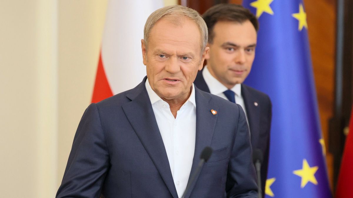 Donald Tusk i Andrzej Domański