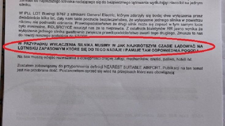 LOT musi się tłumaczyć z awaryjnego lądowania samolotu w Nowym Jorku