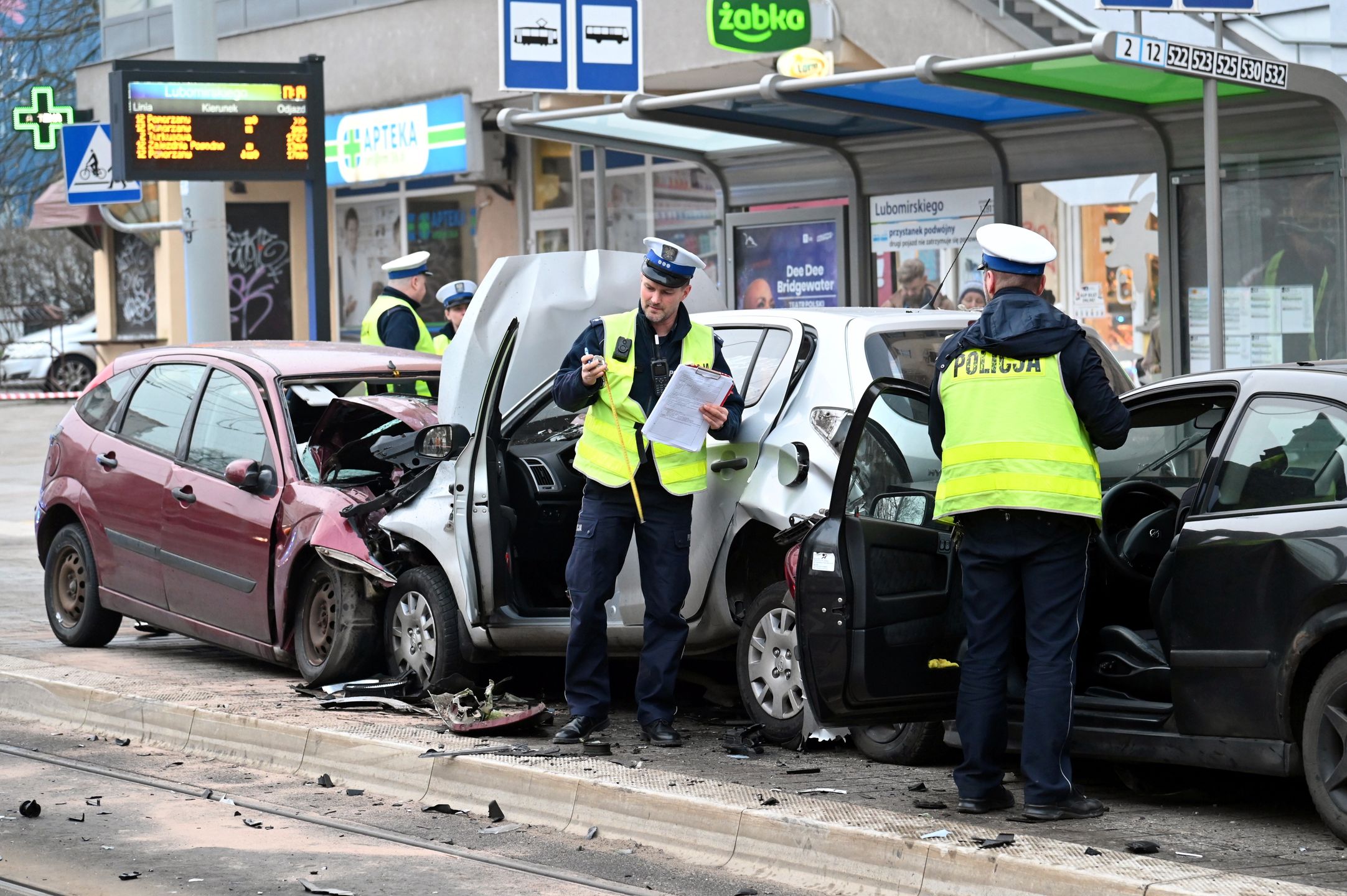 Wypadek na pl. Rodła w Szczecinie