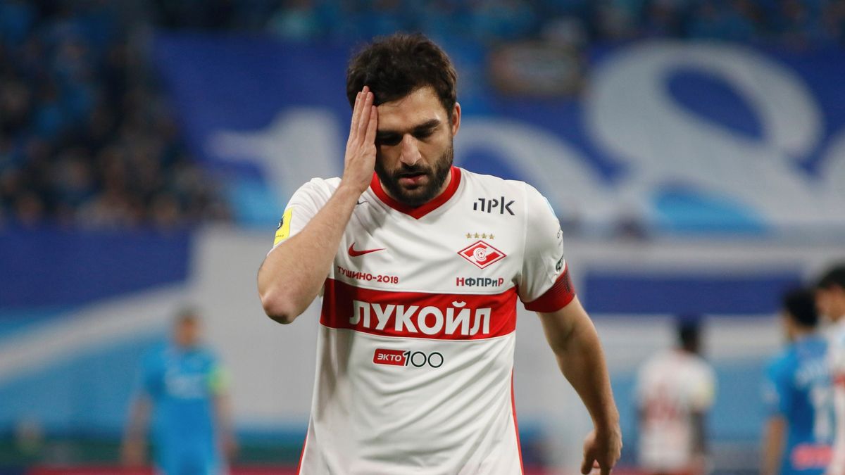 Zdjęcie okładkowe artykułu: Getty Images / Maksim Konstantinov/SOPA Images/LightRocket  / Na zdjęciu: George Dzhikiya ze Spartaka po meczu z Zenitem