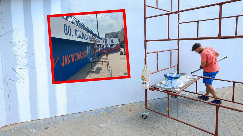 Zamalowano mural w Warszawie