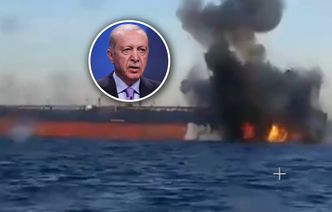Rosyjskie statki w ogniu. Prezydent Turcji: to nie do przyjęcia