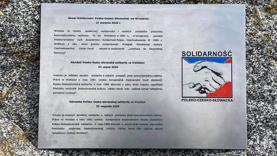 Wrocław. Nadanie nazwy skwerowi "Solidarności Polsko-Czesko-Słowackiej"
