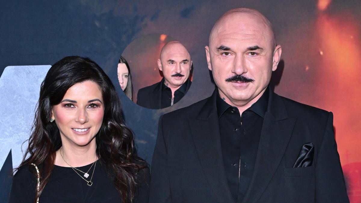 Patryk Vega z żoną i córką na premierze "Putina"