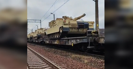 Broń z USA w Polsce. Transport potężnych Abramsów nagrany