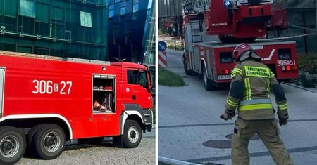 Pożar w biurowcu w Krakowie. Ewakuacja ponad 250 osób
