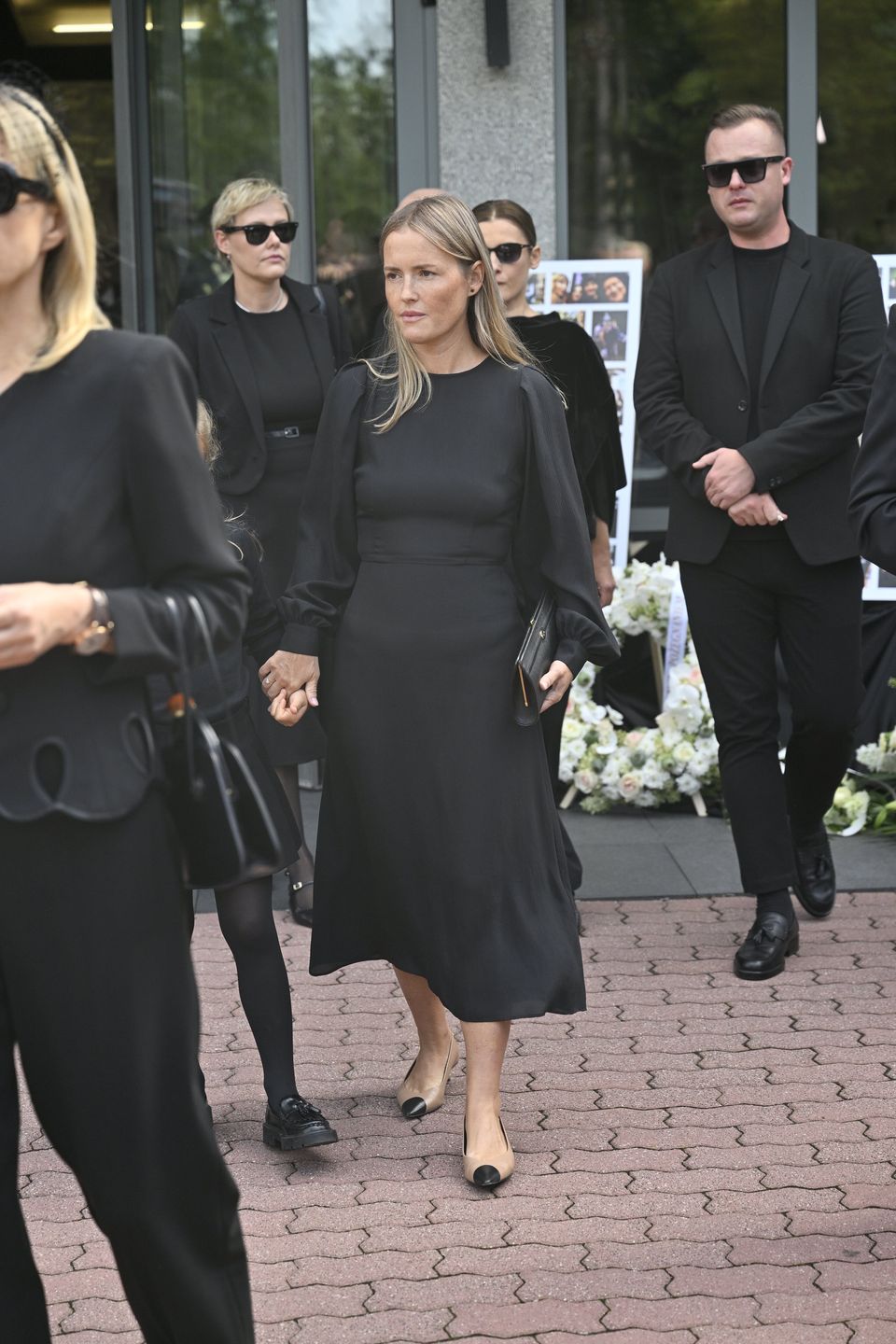Olga Frycz na pogrzebie Jana Frycza