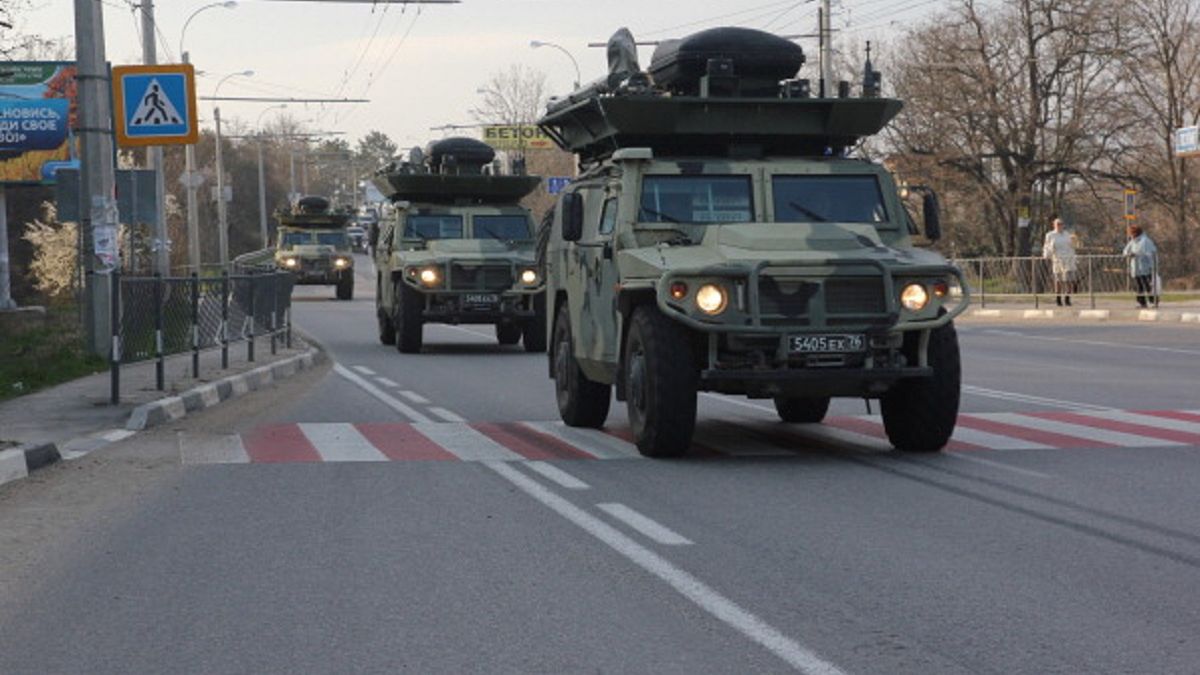 Rosyjscy żołnierze na Krymie - zdjęcie ilustracyjne