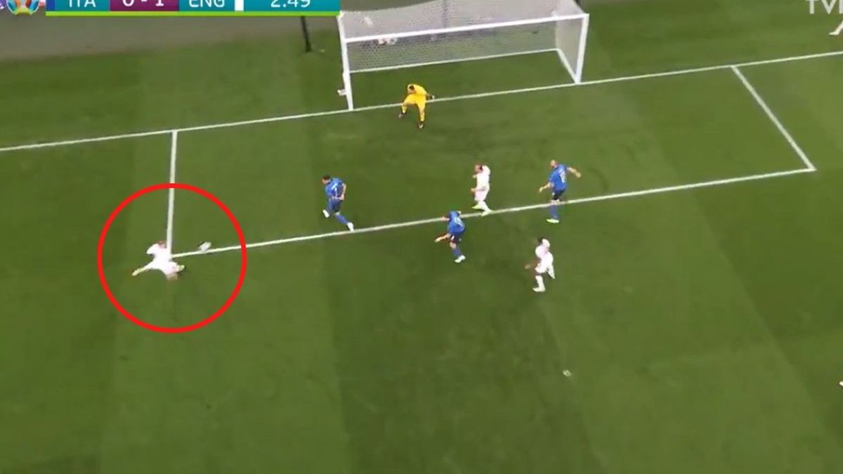 Twitter / Anglia wychodzi na prowadzenie w finale Euro 2020