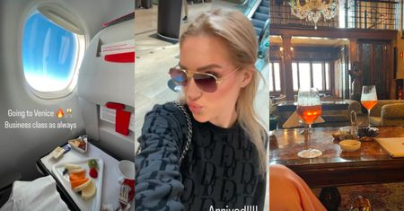 "Dolarsowa" podróż Caroline Derpienski do Wenecji: klasa biznes, szampan i 5-gwiazdkowy hotel. Cena za nocleg może szokować (ZDJĘCIA)