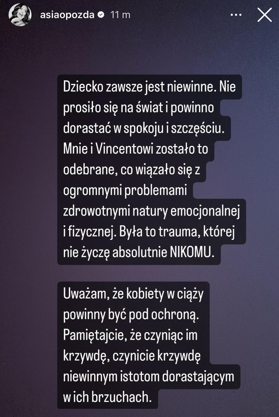Oświadczenie Joanny Opozdy