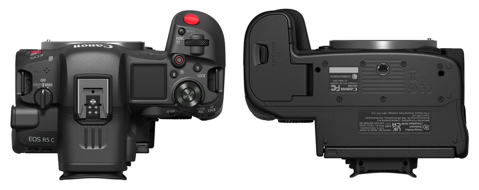 Canon EOS R5 C widok góra dół