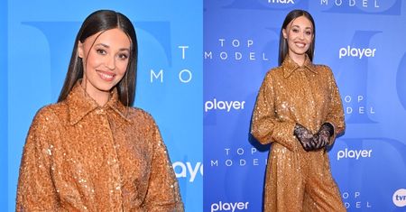 Izabella Krzan w cekinowym kombinezonie posyła uśmiechy podczas finału "Top Model" (ZDJĘCIA)