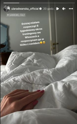 Wpis Urszuli Radwańskiej na Instastories