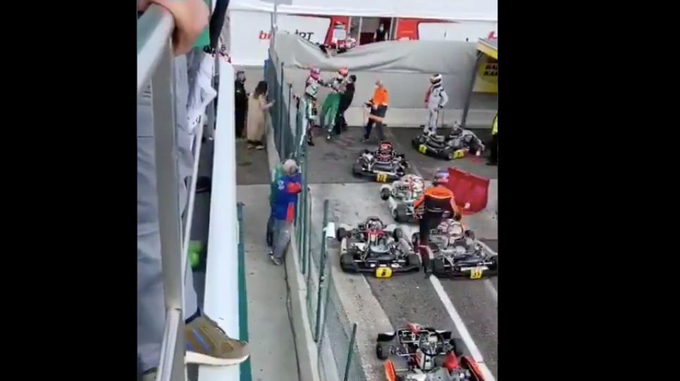  / Na zdjęciu: Luca Corberi podczas bójki