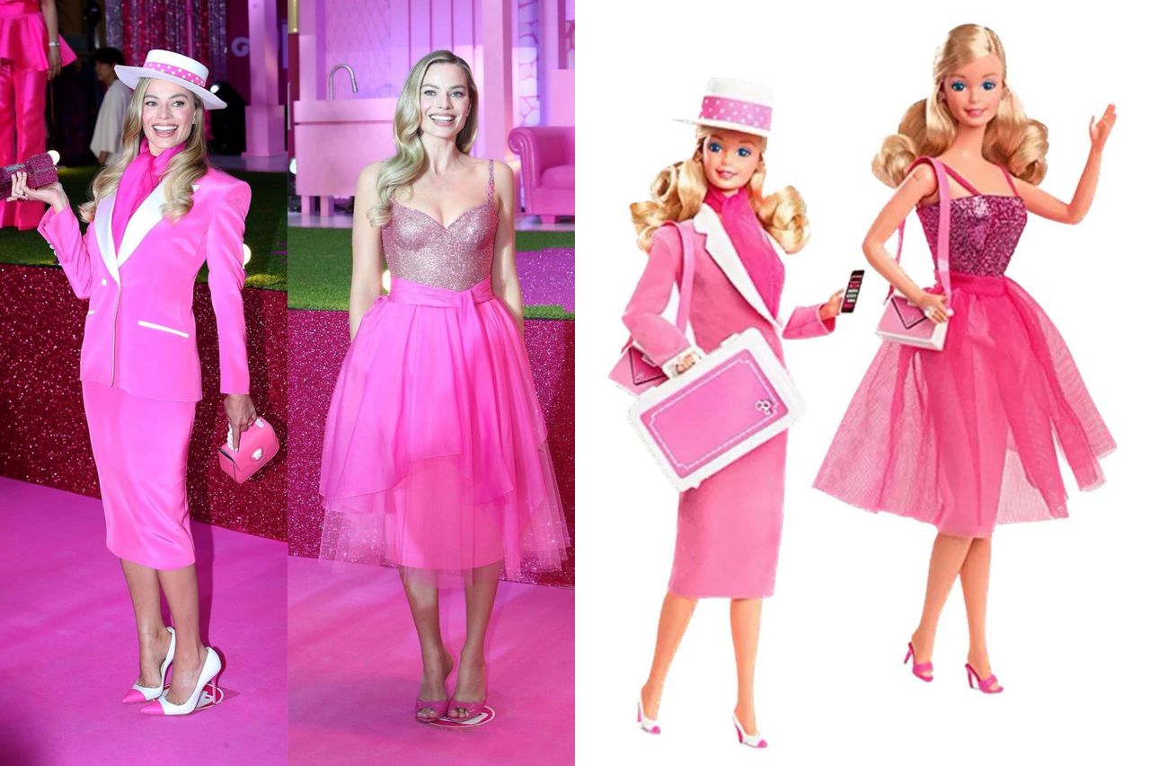 Margot Robbie w stylizacjach inspirowanych projektami lalek Barbie