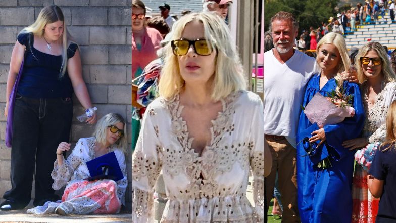 Tori Spelling i jej eksmąż na ceremonii zakończenia szkoły córki
