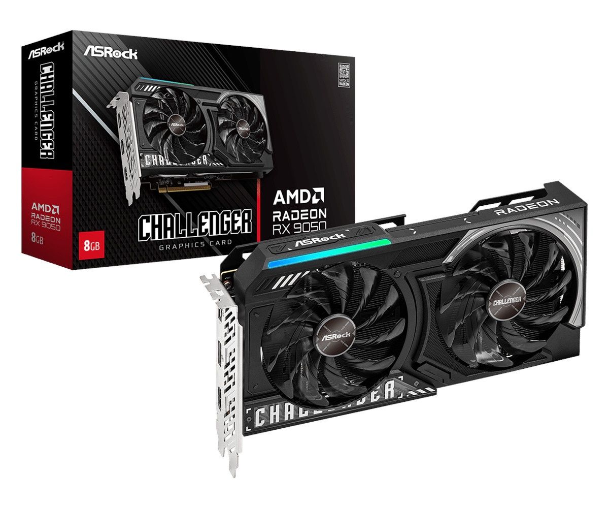 Karta graficzna ASRock Radeon RX 9050 Challenger 8GB