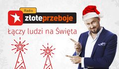 Marcin Prokop rozdaje choinki słuchaczom Radia Złote Przeboje