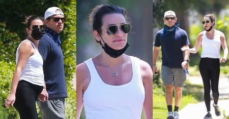 Lea Michelle prezentuje ciążowy brzuszek na spacerze z mężem ulicami Santa Monica (ZDJĘCIA)