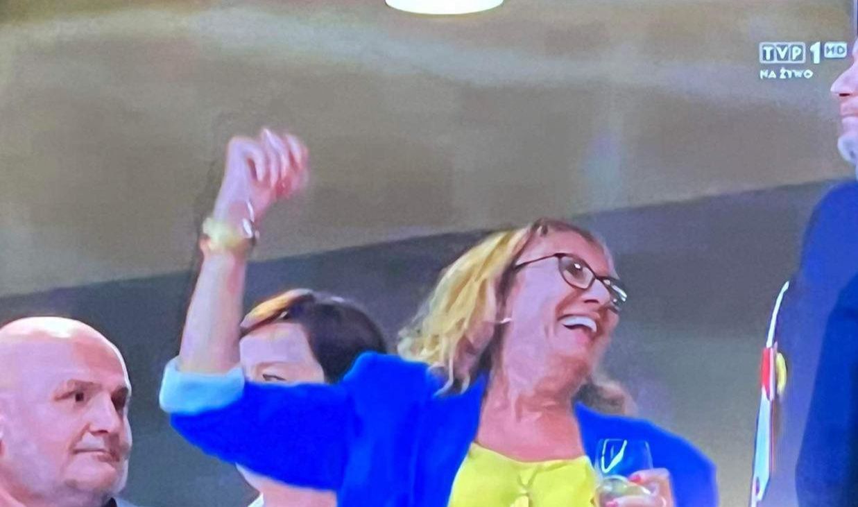 Iwona Lewandowska na meczu