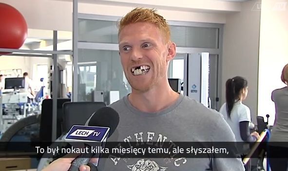 Kadr z wywiadu Lech TV z Lasse Nielsenem