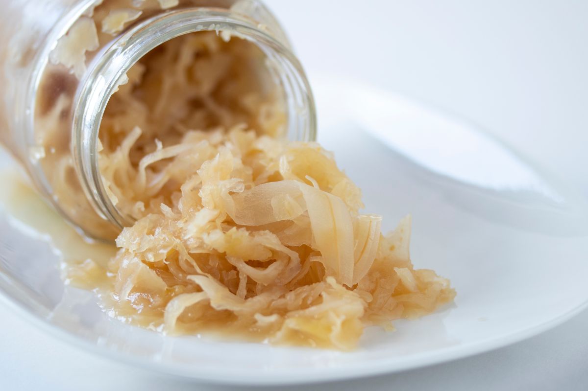 What is the white coating on sauerkraut?