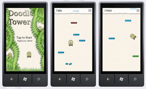 Doodle Tower ? podróbka Doodle Jump na WP 7 1